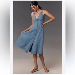 New Reformation Sebastian Denim Midi Dress